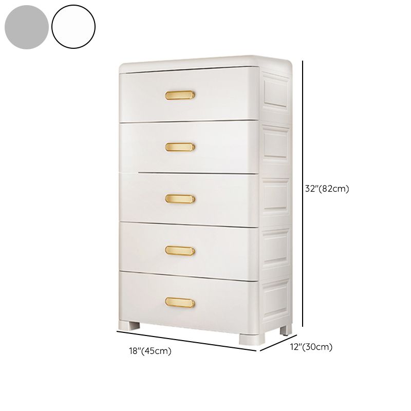 Modern Nursery Dresser Plastic Kids Furniture with Drawers for Bedroom