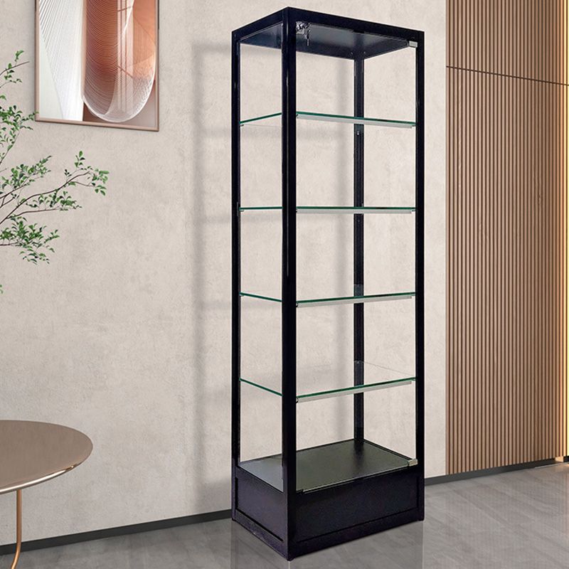 Modern Curio Cabinets Glass Display Cabinet with Locking Doors