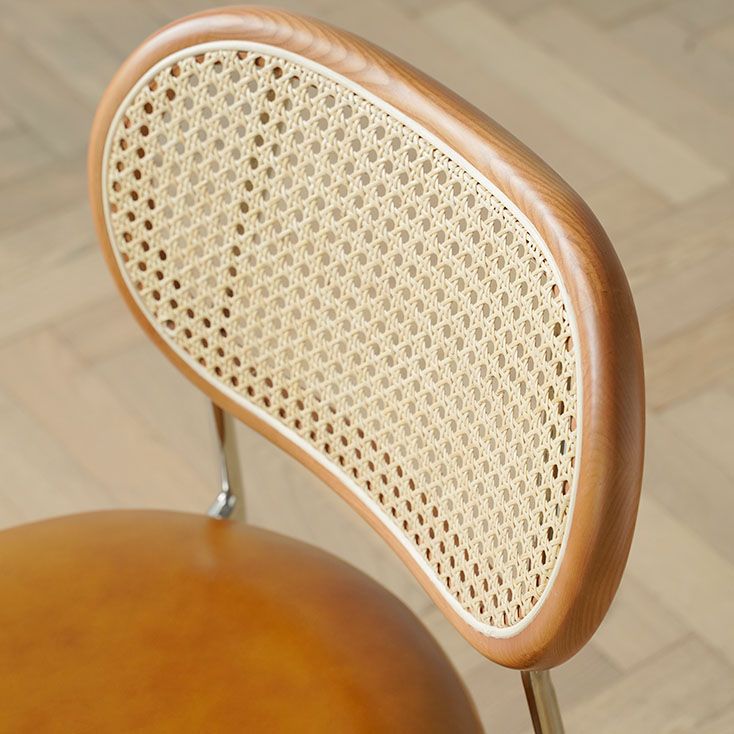 Upholstered Side Chair Contemporary Rattan Dining Chair for Dining Room