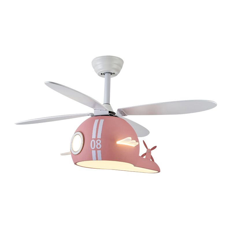 Nordic Style Ceiling Fan Lamp Helicopter Shape Ceiling Fan Light for Children Room