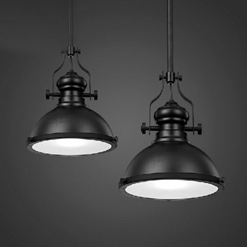 Couverture en pot en fer Pendant Lofting Loft Style 1-Light Restaurant Lumière suspendue