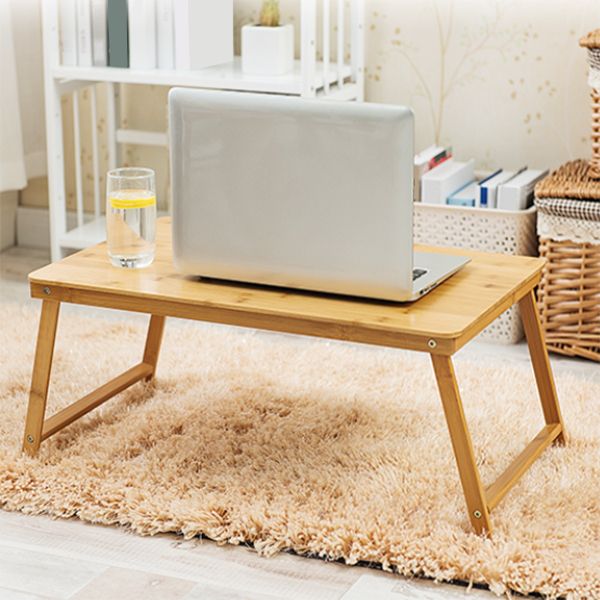 Writing Desk Light Wood Foldable Bamboo Home Wooden Computer Desk