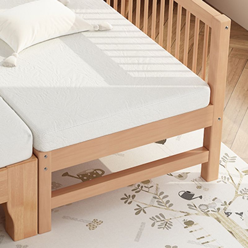 Farmhouse Standard Bed with Detachable Guardrails in Natural