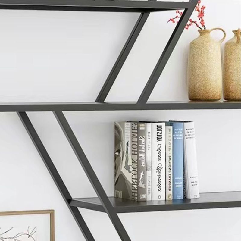 Contemporary Bookshelf Metal Open Shelf Bookcase for Study Room