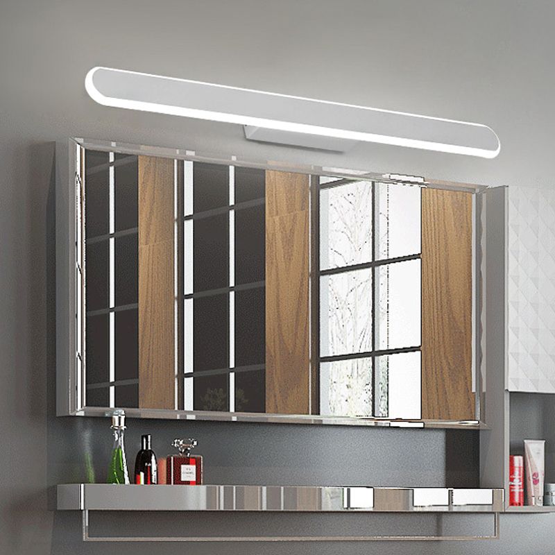 Lámpara de tocador lineal con faro del espejo de baño de acrílico LED de acrílico en luz blanca/cálida, 16 "/23.5" /31.5 "de ancho