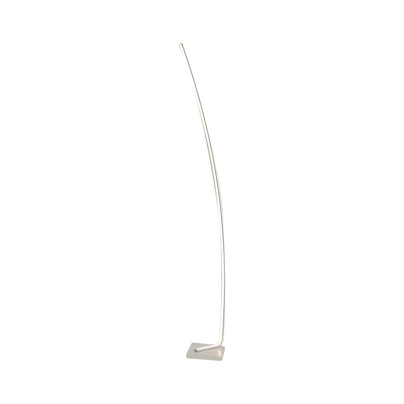 Metall gebogene lineare LED -Bodenlicht Minimalismus Schwarz/Weiß/Gold Stand -up -Lampe mit Fußschalter, warm/weißes Licht