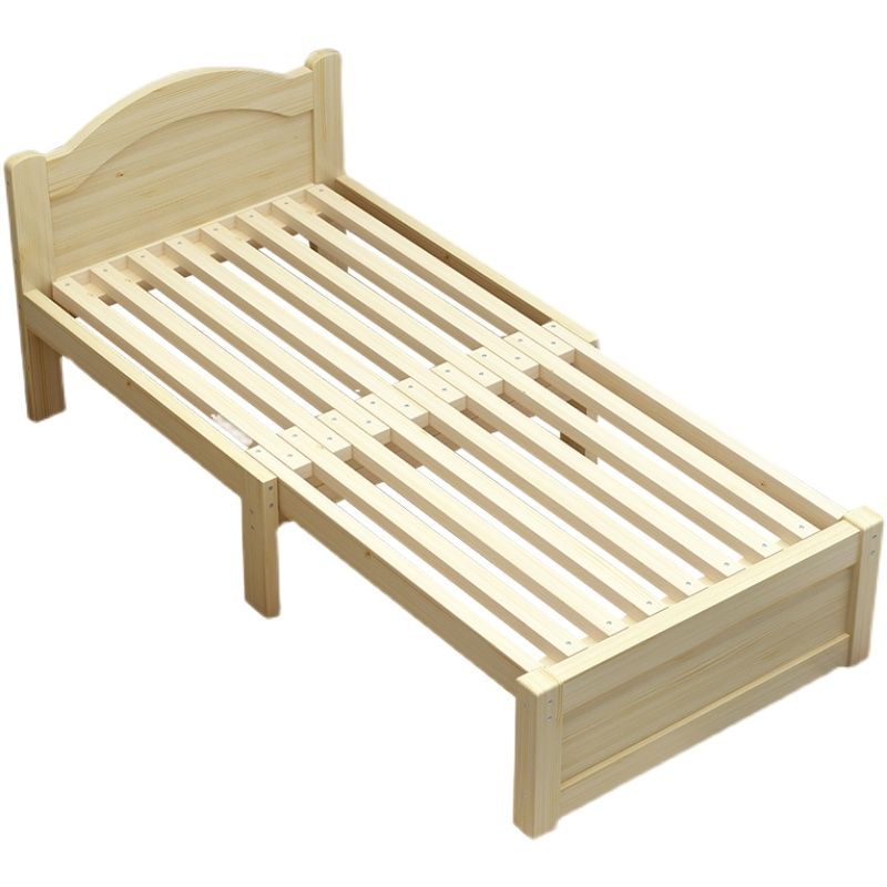 Contemporary Daybed Solid Wood Natural No Theme with Guardrail Headboard