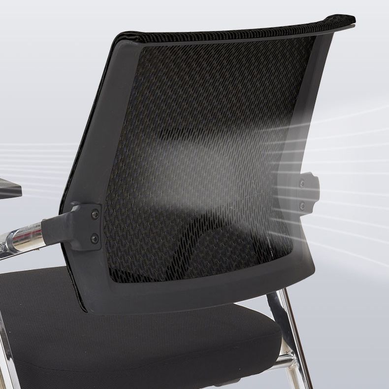 Mesh Mid Back Conference Chair Ergonomic Home Office Fixed Arms Desk Chair