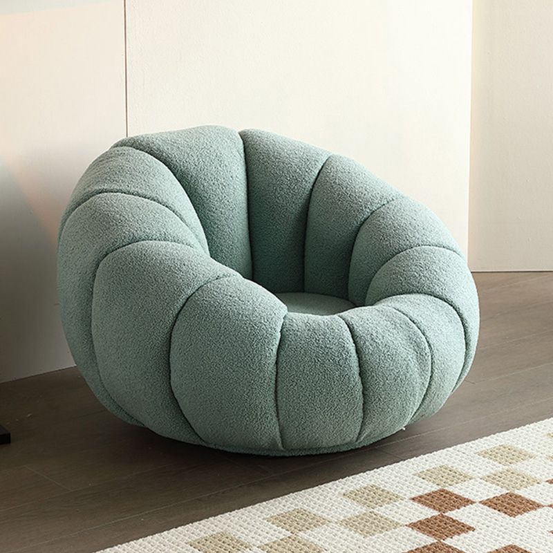 Sewn Pillow Back Papasan Chair Upholstered Sloped Arms with Swivel