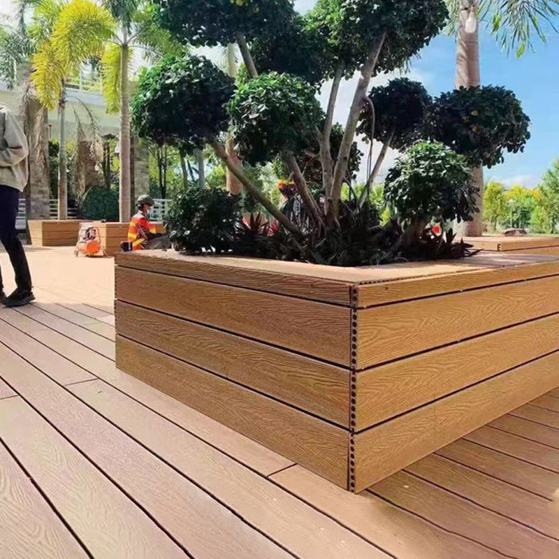 Contemporary Hardwood Deck Tiles Wire brushed Engineered Plank Flooring