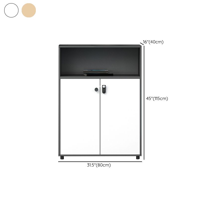 Modern File Cabinet Wooden Filing Cabinet with Lock Storage for Office