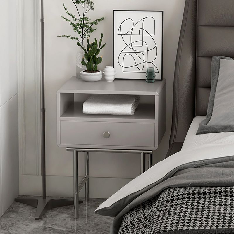 Engineered Wood Bed Nightstand Industrial Bedside Cabinet for Bedroom