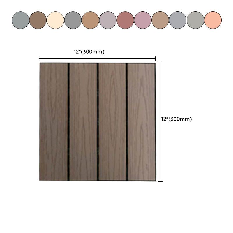 Classical Square Decking Tiles Solid Color Composite Patio Flooring Tiles