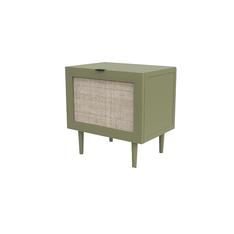 Modern Style Rattan Frame Timber Top White/black/grey/green Nightstand