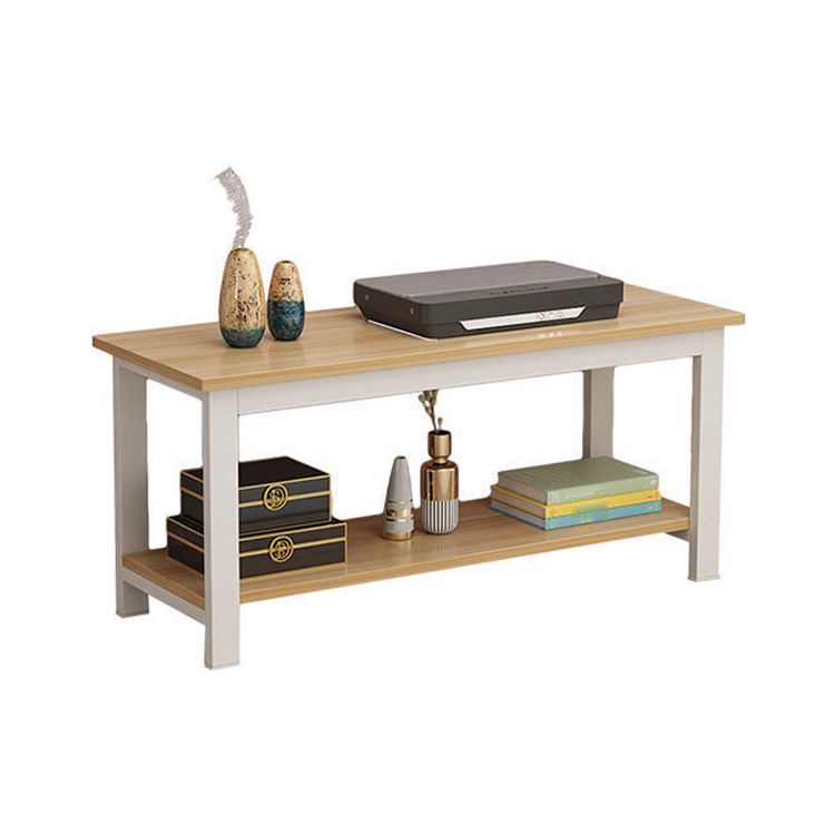 Scandinavian Engineered Wood Media Console with Shelves Matte Finish TV Media Stand