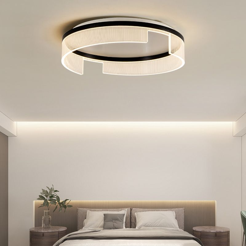 Modern Simple Ceiling Light 1-Light Ceiling Mount Light with Acrylic Shade for Bedroom