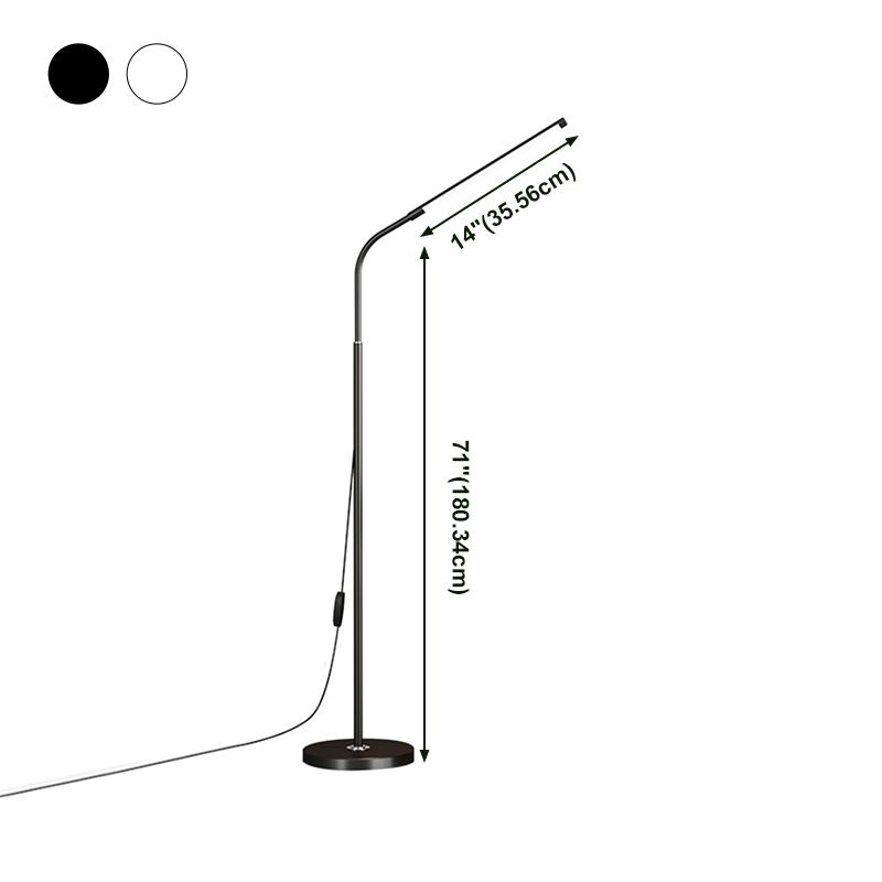 1 lampada da pavimento lineare chiaro modernismo lampada standard metallica per soggiorno