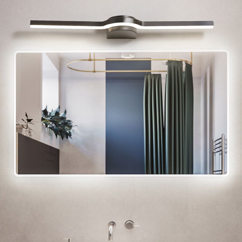 Lineaire LED ijdelheid Mirror Licht eenvoudig Stijlvol metalen badkamer Wandlicht