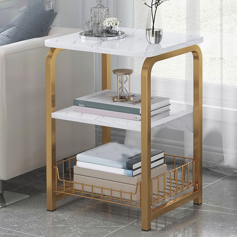 Modern Wooden Night Stand 16.5"/24.4" Tall Nightstand with Shelf