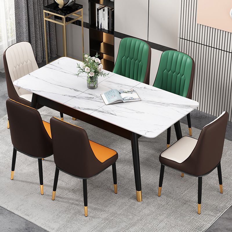 Modern Style Parsons Chair PU Leather Chairs for Dining Room