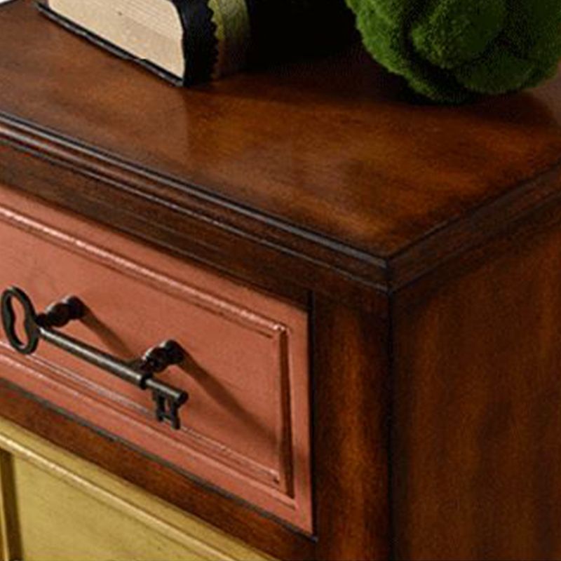 Solid Wood Lingerie Chest Traditional Style Vertical Storage Chest for Bedroom