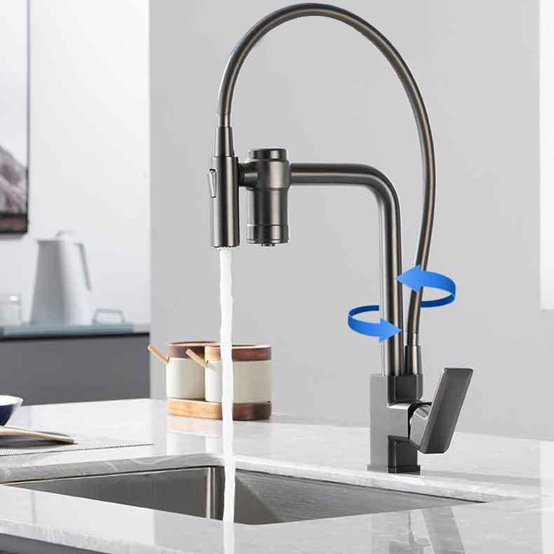 Single Handle Kitchen Faucet with Supply Lines Kitchen Sink Faucet with Pull down Sprayer