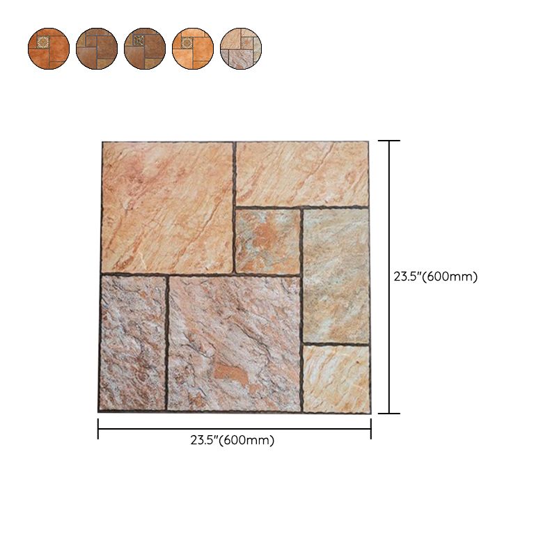 Modern Style Outdoor Floor Tile Square Straight Edge Floor Tile