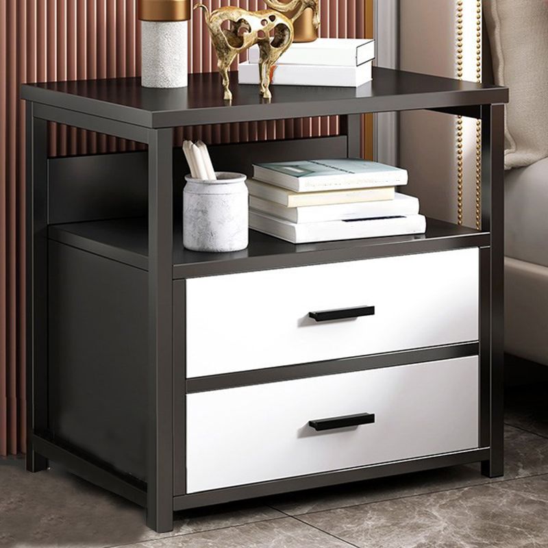 Modern Drawer Storage Nightstand 20 Inch H Imitation Wood Shelf Included Night Table