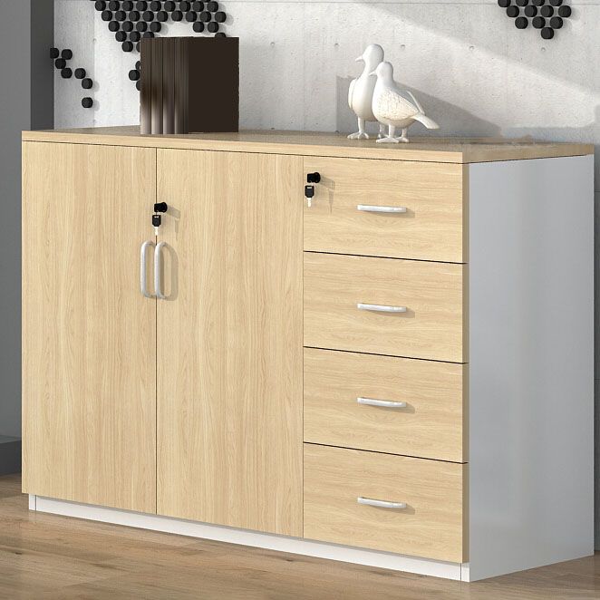 Scandinavian Filing Cabinet Wood Lateral Filing Cabinet for Home Office