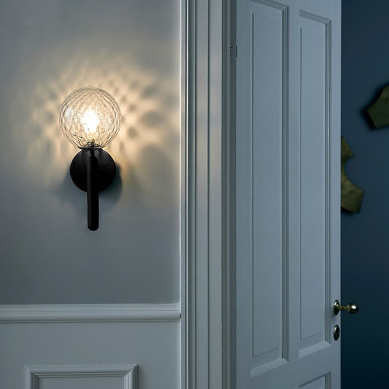 Industrial Glass Vanity Light Household Wall Light Sconce for Washroom