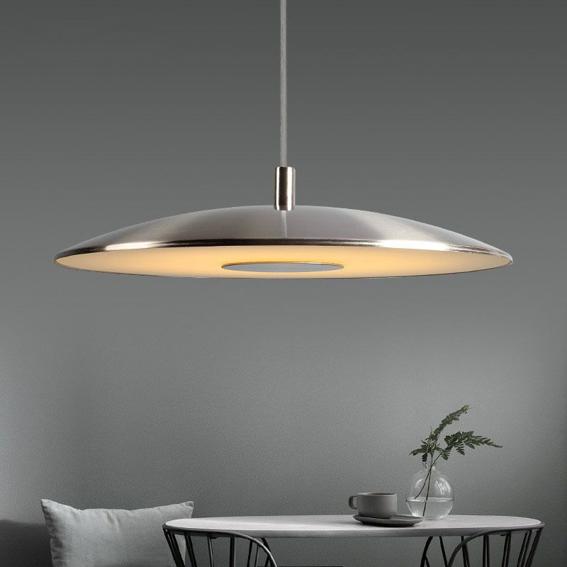 Metal Round Shape Hanging Light Modern Style 1-Light Hanging Mounted Light Fixture