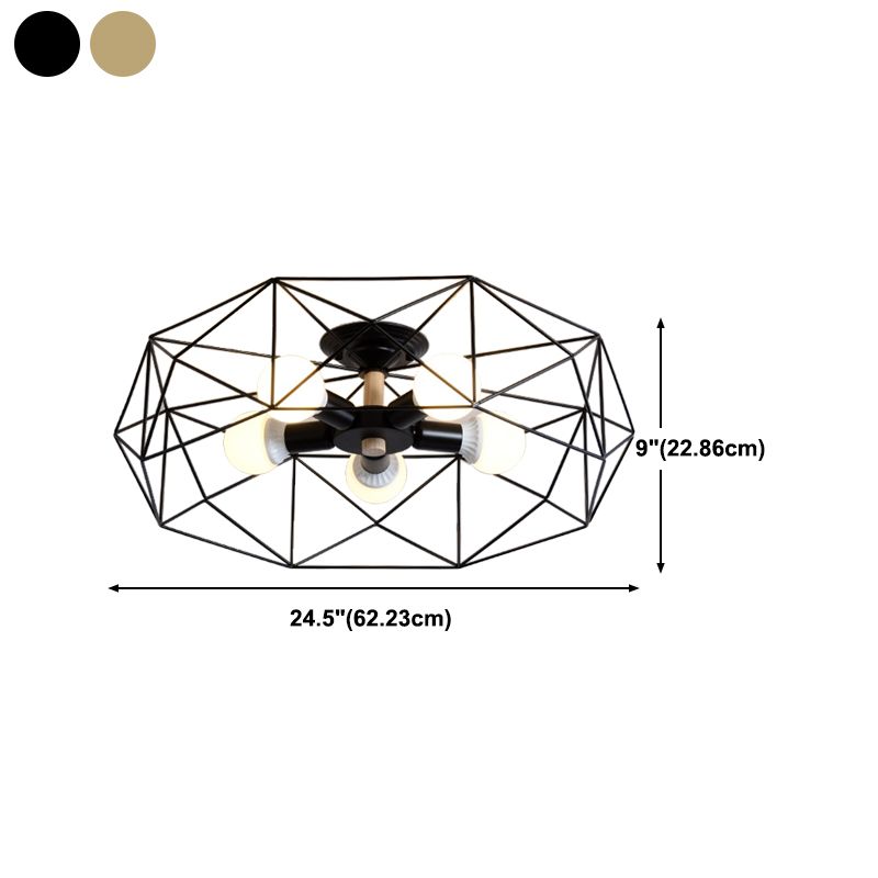 Modern Flush Mount Metal Multiple-Light Flush Mount Ceiling Light