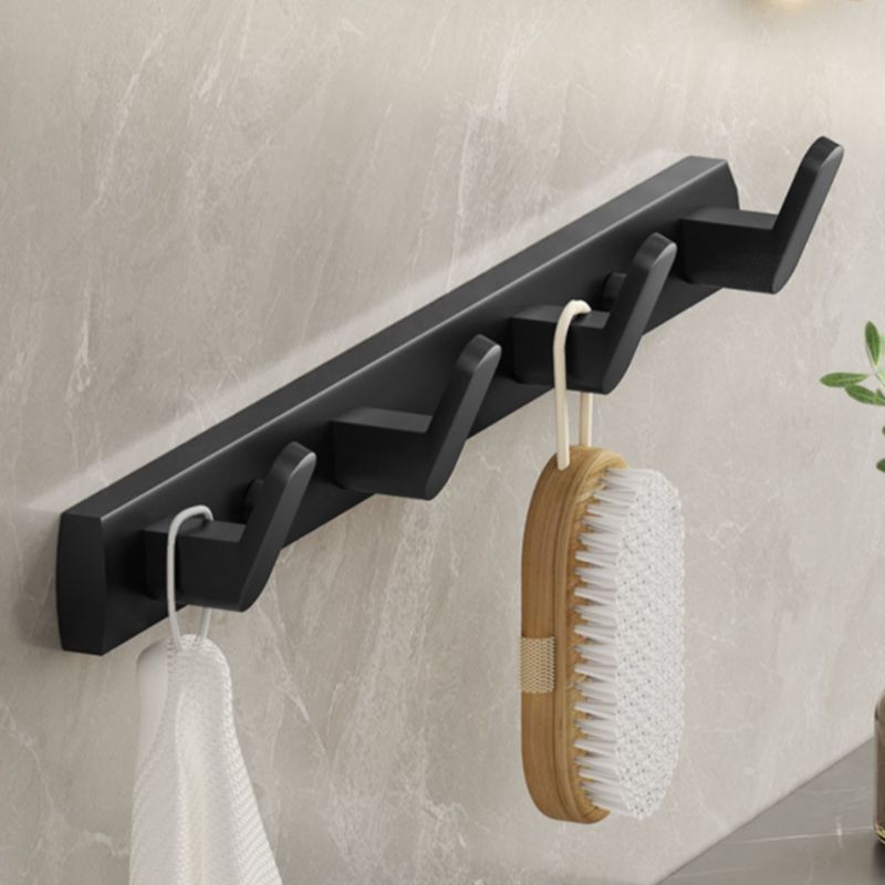 Modern Bathroom Set Matte Black Bath Shelf Towel Bar Bathroom Accessory Kit