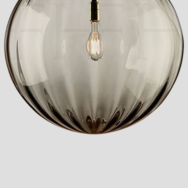 Spherical Shape Pendant Lighting Modern Style Glass 1 Light Pendant Lamp for Bedroom