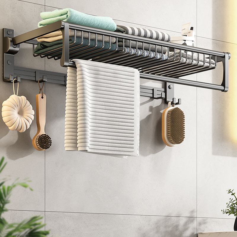 Gray Bathroom Accessory As Individual Or As a Set with Towel Bar/Bath Shelf/Robe Hooks