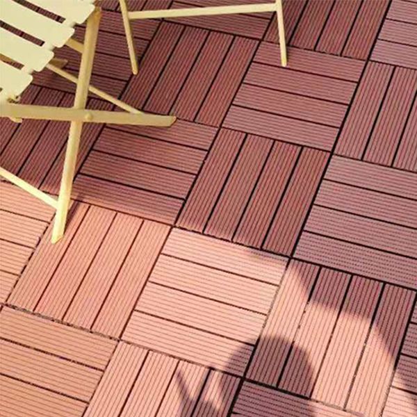 Outdoor Patio Decktile 11.8" x 11.8" Composite Decking Tiles