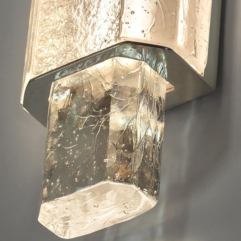 Eigentijdse glazen wand sconce 1-licht wand gemonteerde lamp voor woonkamer