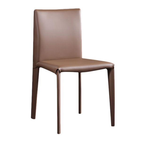 Upholstered Armless Dining Chair Leather Dining Chair for Dining Room