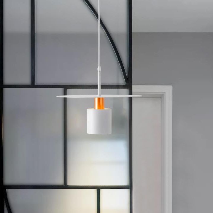 Cylinder Hanging Light Modern Style Metal 1 Light Flush Hanging Light Fixtures