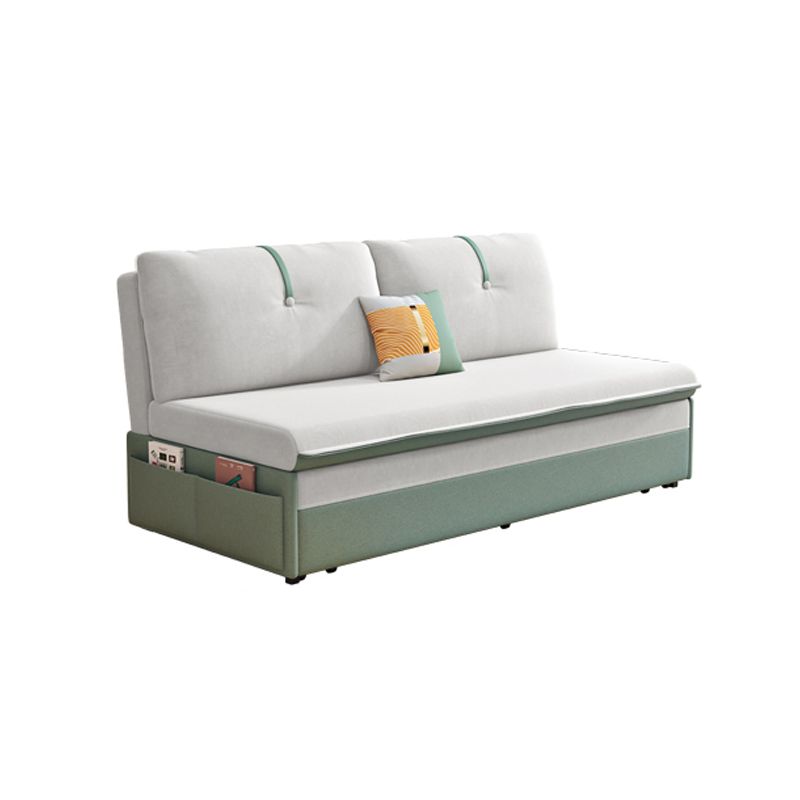 Modern and Contemporary Metal Fabric No Theme Upholstered Storage Bed