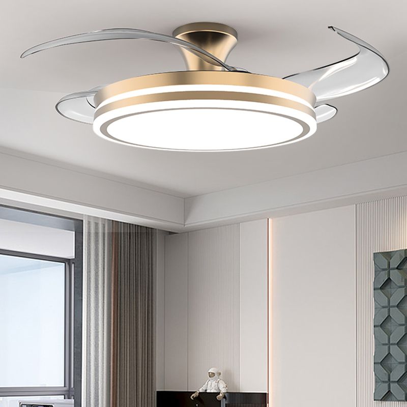 Contemporary Ceiling Fan Light Fixture Minimalist LED Ceiling Lamp for Dining Room