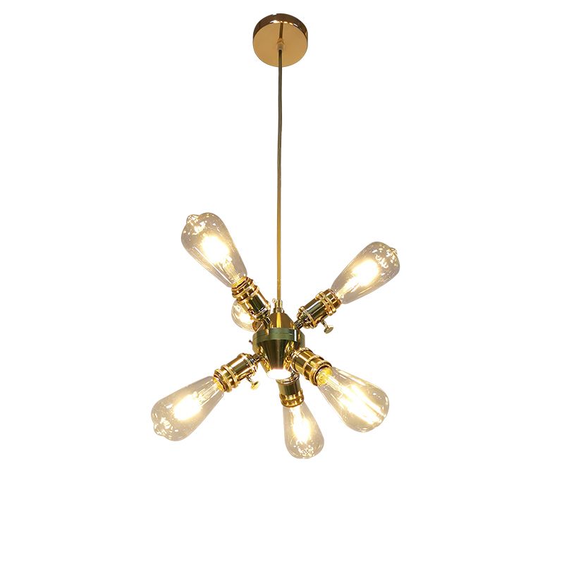 Sputnik Chandelier Light Fixture Industrial Metal Pendant Lighting for Restaurant