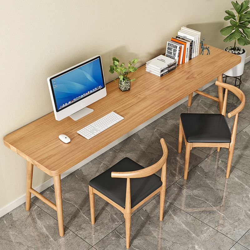 Contemporary Curved Office Desk Pine Writing Desk for Office