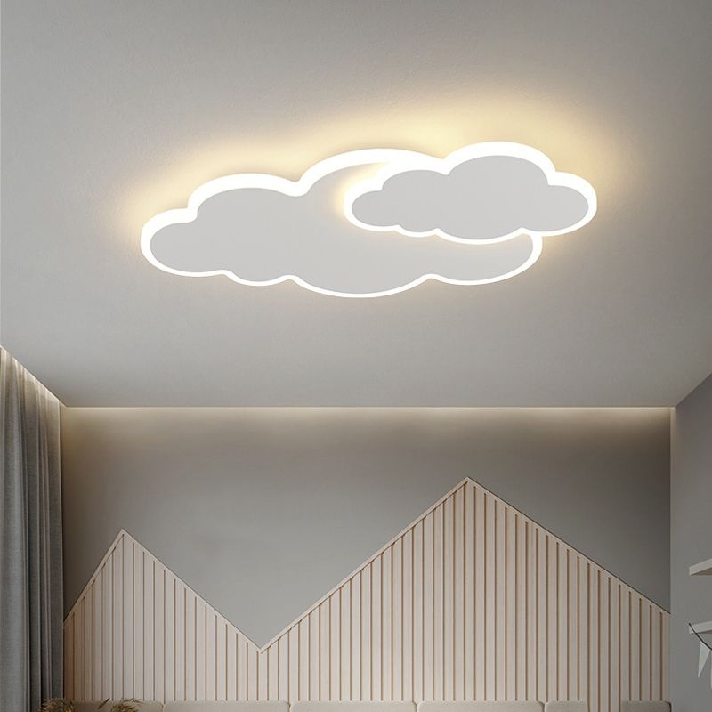 White LED Flush Mount Lighting Contemporary Ceiling Light for Foyer