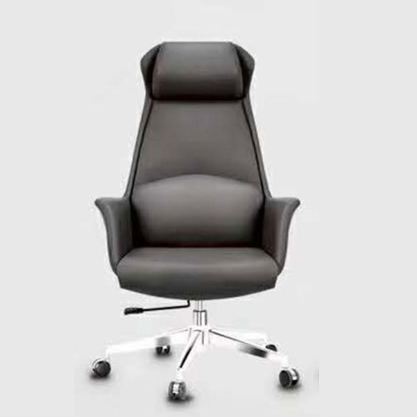 Modern Padded Arms Office Chair Leather Height-adjustable Chair