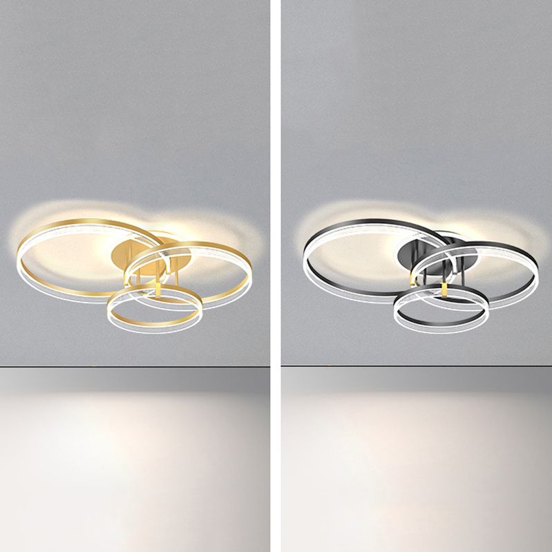 Ring Shape Flush Mount Ceiling Light Modern Fixture Flush Mount Lamp for Living Room