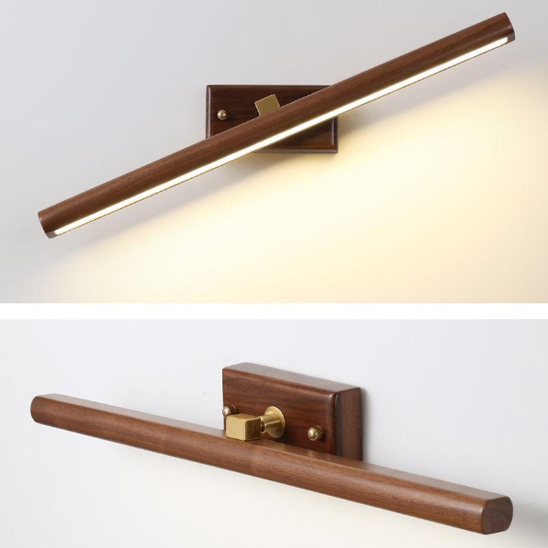 Minimalist Style Vanity Light Bar Walnut Led Vanity Mirror Lights for Dressing Table