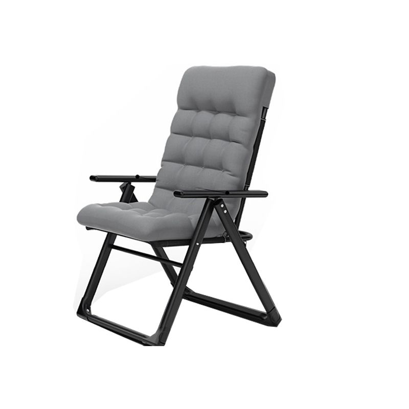 Contemporary Recliner Chair with Metal Base with Position Lock Back