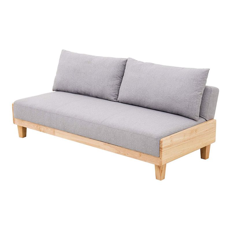 Linen Modern Armless Sofa Wooden Sleeper Sofa for Living Room, Apartment