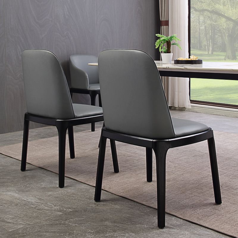 Contemporary Side Dining Chairs Faux Leather Kitchen Chairs for Home